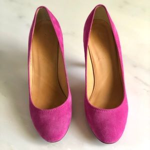 Pink suede JCrew pumps